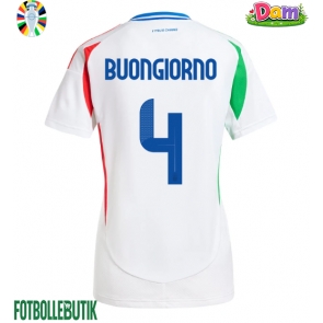 Italien Alessandro Buongiorno #4 Bortatröja Kvinnor EM 2024 Kortärmad